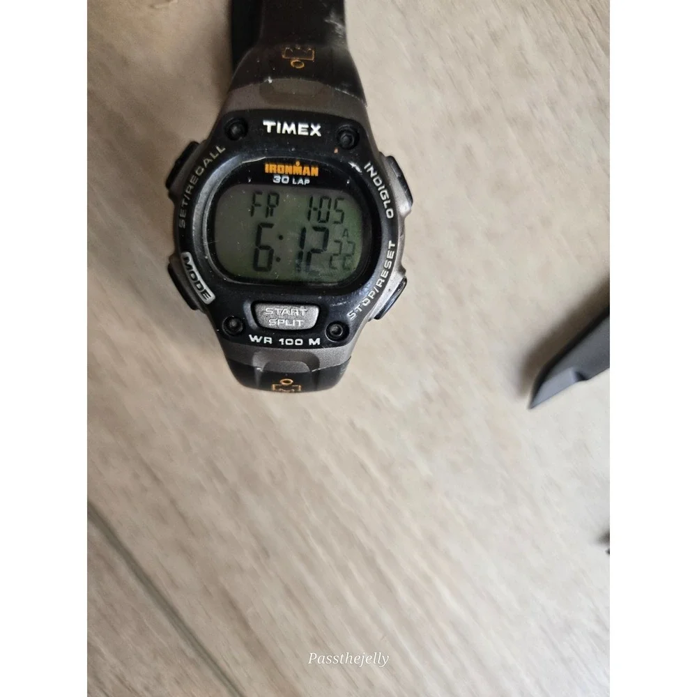 Timex Ironman Triathlon Watch Mens Digital 30 Lap WR100M Alarm Chrono